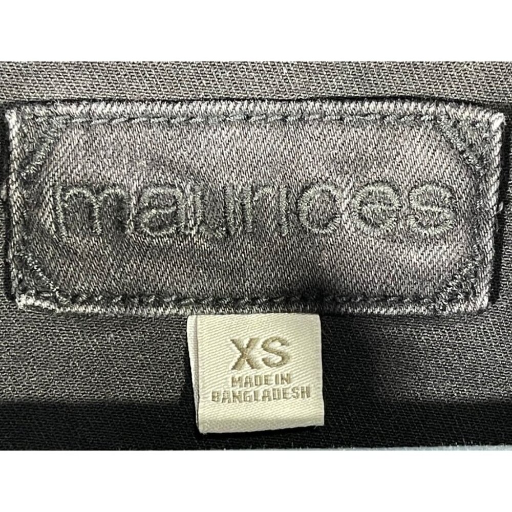 Maurices Womens Size XS Black Denim Jacket w/ Button Closure & Pockets NWT - Picture 3 of 6